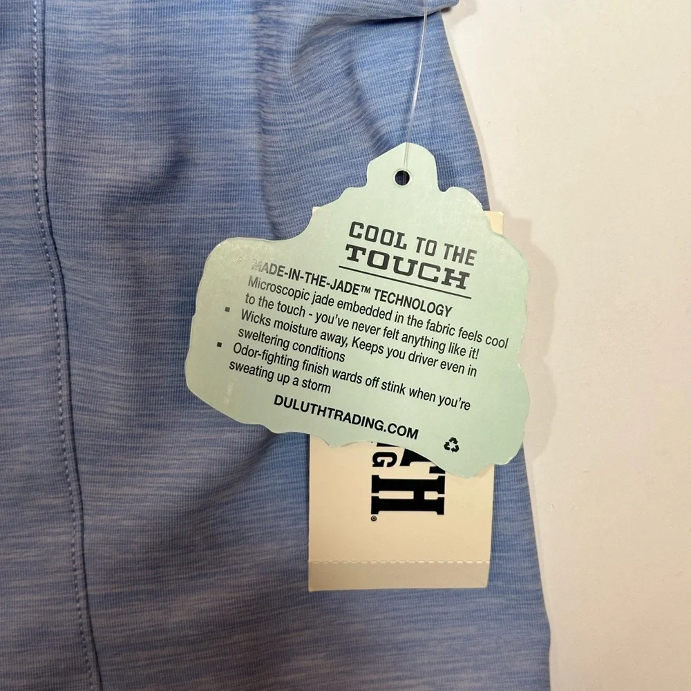 NWT Duluth Trading Co Women’s Light Blue Short Sleeve V-Neck Active Tee Size XS - Picture 6 of 8